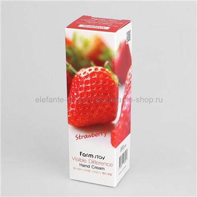 Крем для рук с экстрактом клубники FarmStay Visible Difference Hand Cream Strawberry 100g (78)