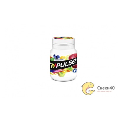 Жевательная резинка «Impulse» со вкусом Multi-Frutti 56г. (в банке)