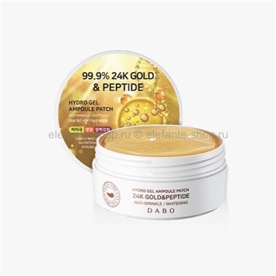 Патчи DABO 99,9% 24K Gold&Peptide Hydro Gel Ampoule Patch (125)