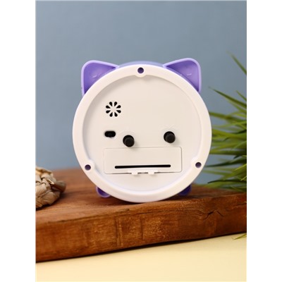 Часы-будильник "Cat ears", purple (11х10,5 см)