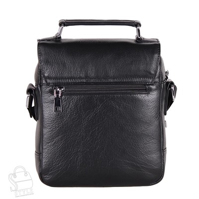 Сумка мужская кожаная 2066H black Heanbag в Новосибирске