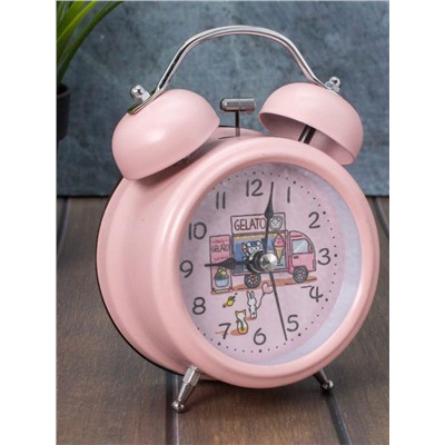 Часы-будильник «Voyage», pink (13,5х9,5 см)