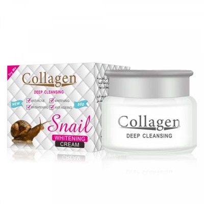 Отбеливающий крем Collagen DEEP CLEANSING Snail WHITENING CREAM 80 мл оптом