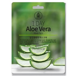 Тканевая маска с экстрактом Алоэ Вера, 1 Day Aloe Vera Mask Pack, Med B, 27 мл