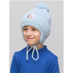 Шапка зимняя для мальчика Томас (Цвет голубой), размер 50-52, шерсть 30%