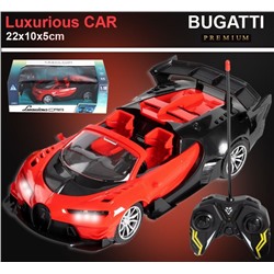 Машинка на радиоуправлении, спортивная, 22х9х5 см, Bugatti красный