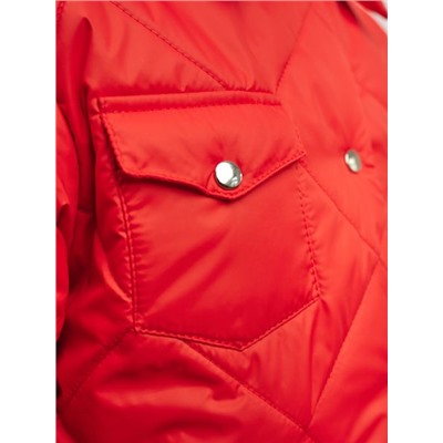 Куртка-рубашка для девочки красный