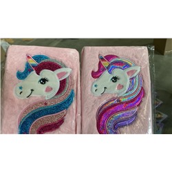 Блокнот плюшевый "Unicorn head", pink mix (21х14,5 см)