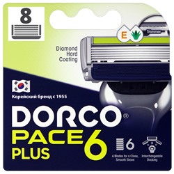 Кассеты для бритвы DORCO PACE-6 PLUS (8 шт.), SXA5080