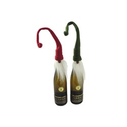 Новогоднее украшение для бутылки ПРАЗДНИЧНЫЙ ГНОМ, текстиль, 48-50 см, разные цвета, Swerox