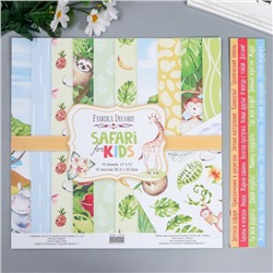 Набор бумаги для скрапбукинга "Safari for kids" 30,5x30,5 см 10 листов