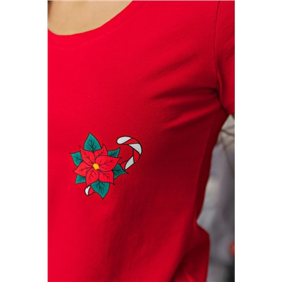 Пижама футболка с шортами ПЖ 029-У (Цветок/Леденцы на черном) УЦЕНКА