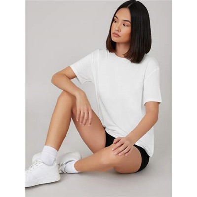 SHEIN BASICS Однотонная футболка