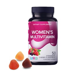 Комплекс мультивитаминов для женщин, со вкусом клубники, вишни и малины