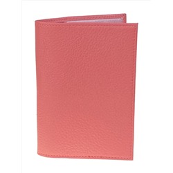 Обложка на паспорта из натуральной кожи, цвет розовый
