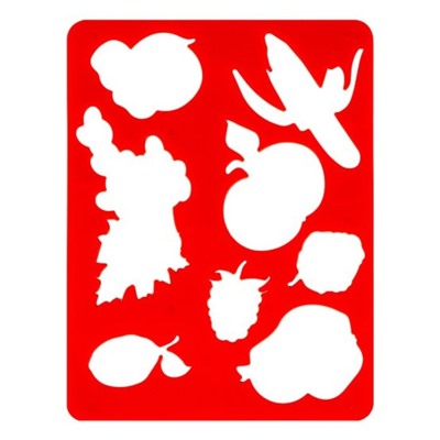 Трафарет для рисования пластиковый "Фрукты и ягоды" (15.5 х 20 см), ЗХК "Цветик"