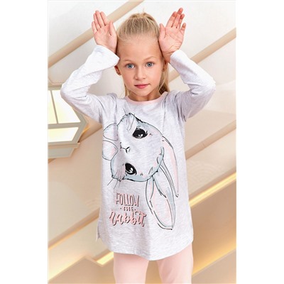 Пижама с брюками Juno AW21GJ551 O Sleepwear Girls зайка НАТАЛИ #934528