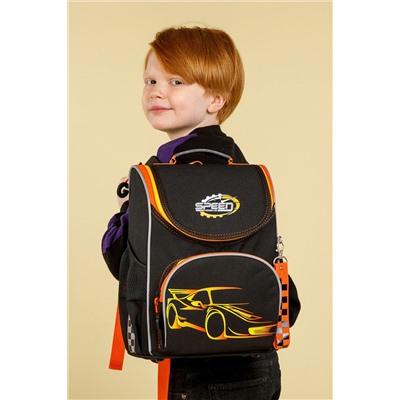 Рюкзак МАЛ GRIZZLY 385-5/2-RAm с мешком черный-оранжевый