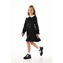 Черное школьное платье, модель 0169