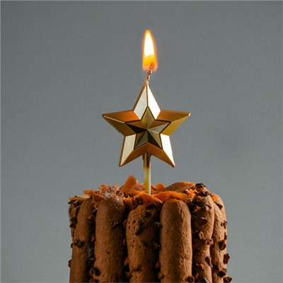 FNtastic Свеча для торта, сердечки, звездочки, 11 см, 4 цвета, парафин