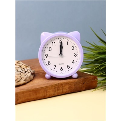 Часы-будильник "Cat ears", purple (11х10,5 см)