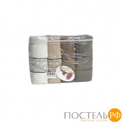 Набор полотенец Карвен "SIDE" Cotton (penye) 50*90 4шт. махра HS 1004