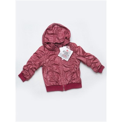 Куртка ветрозащитная утепленная для девочки бордовый, размер 92, 98, 110