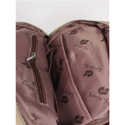 Рюкзак жен текстиль CF-2339,  1отд,  4внут+4внеш/ карм,  бежевый 261235