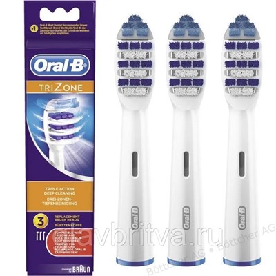 Насадка для электрической зубной щетки Oral-B TriZone, 3 шт.