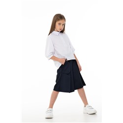 Белая школьная блуза, модель 06159