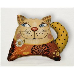 Кот Горошек- гобеленовая подушка-игрушка
