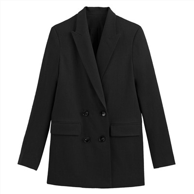 Женский пиджак оверсайз 46-48, черный