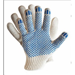 Рабочие перчатки ХБ с ПВХ класс-7,5 нитей-5, 10 пар