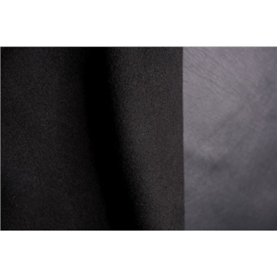 Текстильный материал Эко кожа на флисе PU Чёрный глянец