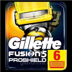 Кассета для станков для бритья Жиллетт Fusion-5 ProShield, 6 шт.