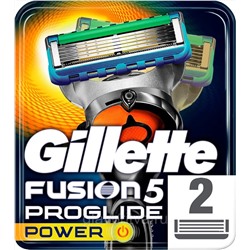 Кассета для станков для бритья Жиллетт Fusion-5 ProGlide POWER, 2 шт.