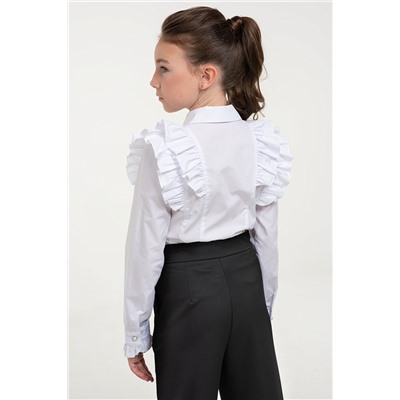 Белая школьная блуза, модель 06114
