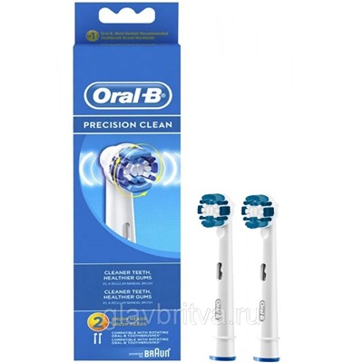 Насадка для электрической зубной щетки Oral-B BRAUN Precision Clean, 2 шт.