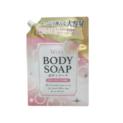 Крем-мыло для тела с экстрактом листьев персика и богатым ароматом Nihon, 900 г (мягкая упаковка с крышкой)