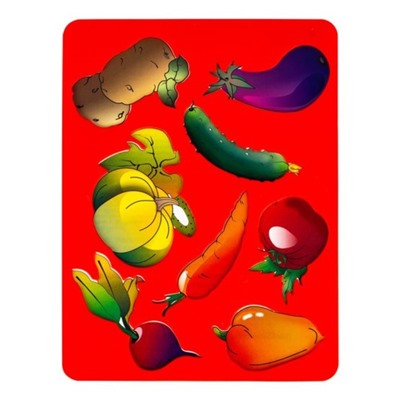Трафарет для рисования пластиковый "Овощи" (15.5 х 20 см), ЗХК "Цветик"