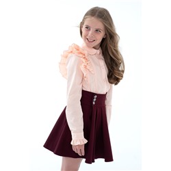 Бордовая школьная юбка Mooriposh, модель 0324/3