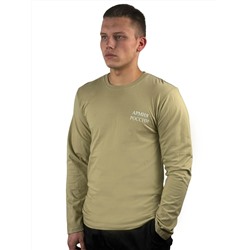 Мужская футболка "Армия" хаки-песок с длинным рукавом*, №69