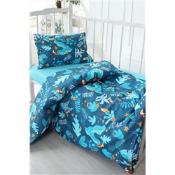 Набор постельных принадлежностей Тропические птички синий НАТАЛИ #928648