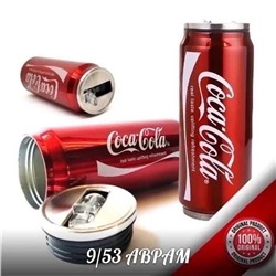 Термокружка стальная с клапаном-трубочкой Coca-cola 500мл