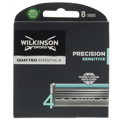 Кассеты для бритвы Schick (Wilkinson Sword) QUATTRO Titanium Precision Sensitive (8шт)