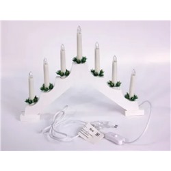 Свечи на белой подставке, 7 свечей