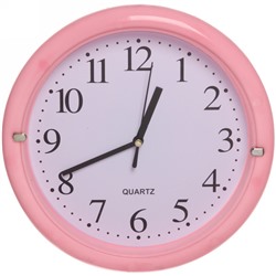 Часы настенные "Глория" розовые 22,5см 665