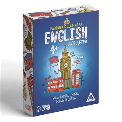 Настольная игра «English для детей», 70 карт