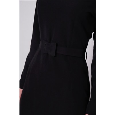 24220 Платье чёрное с асимметричным вырезом (42)