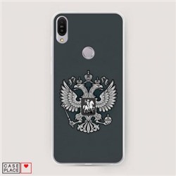 Силиконовый чехол Герб России серый на Asus ZenFone Max Pro ZB602KL
